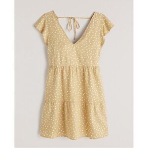Abercrombie & Fitch Yellow Polka Dot Mini Dress